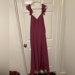 Formal wine colored Azazie dress!